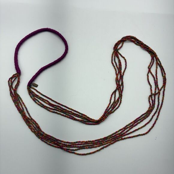 Chan Luu Jewelry - Chan Luu Multi Strand Seed Bead Boho Layering Pink Multicolor Long Necklace